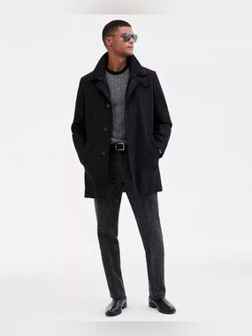 Calvin Klein Coleman Wool-Blend Overcoat Size 38L/Medium